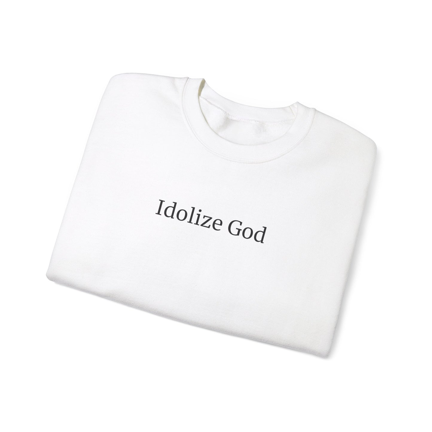 White Idolize God Crew Sweatshirt