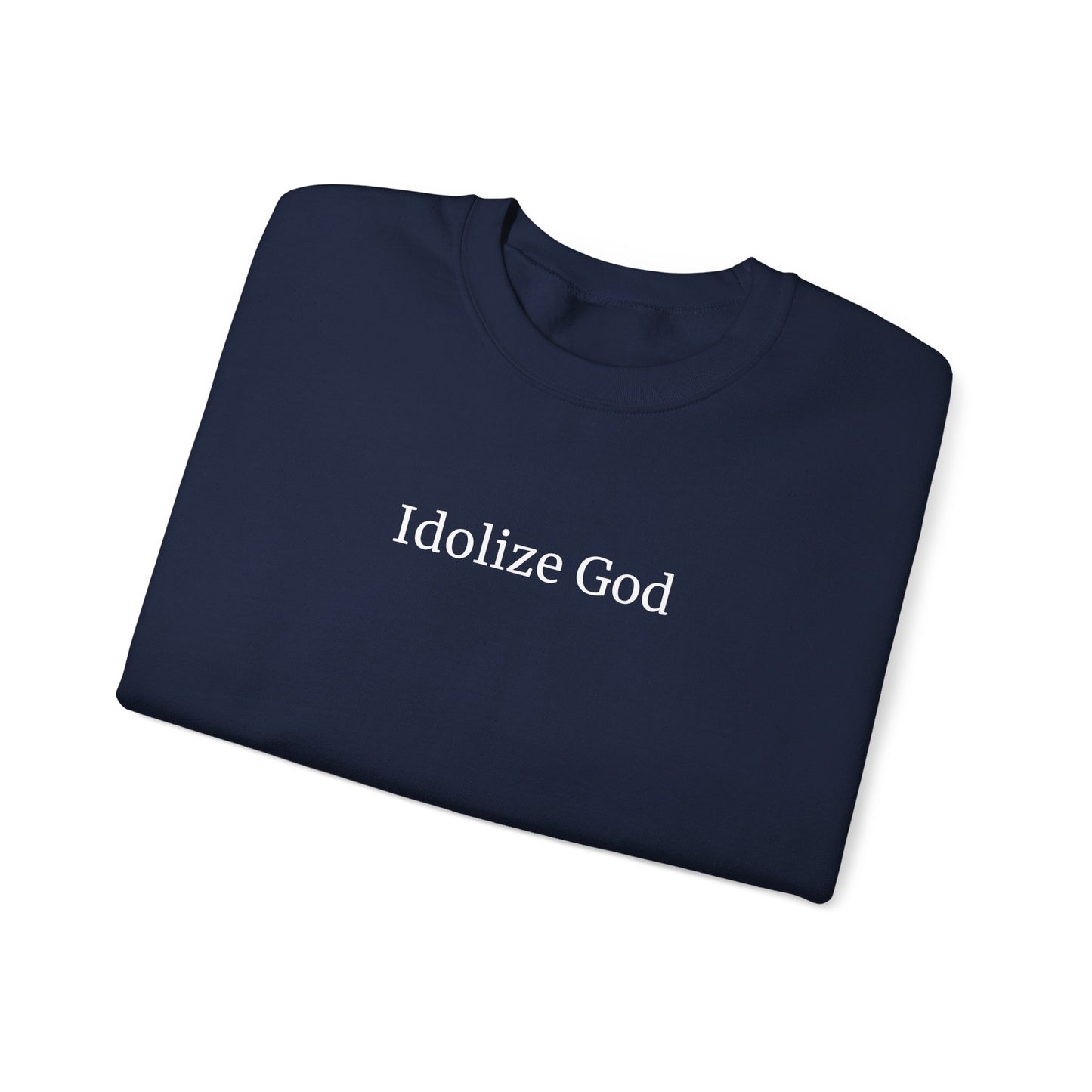 Navy Blue Idolize God Crew Sweatshirt