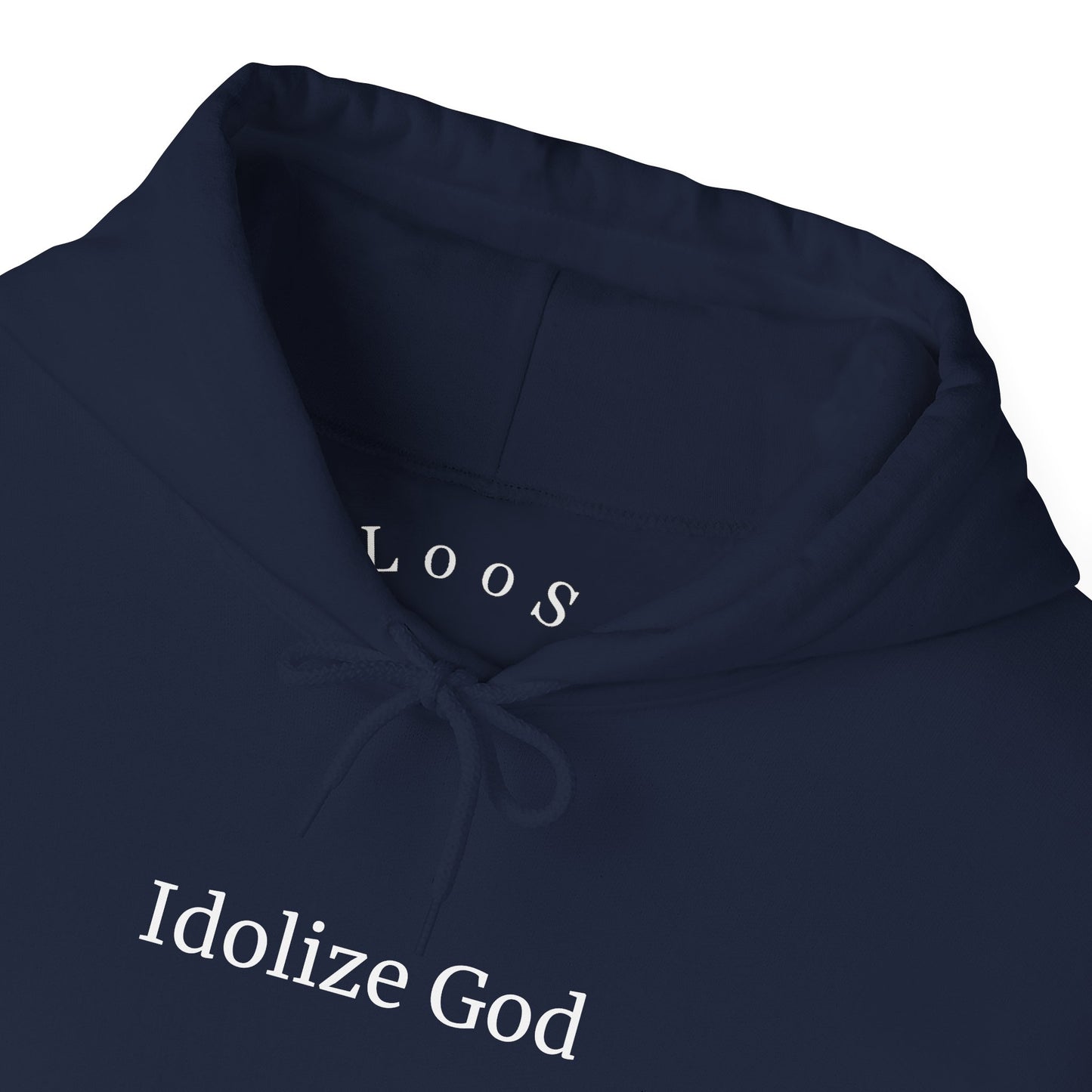 Navy Blue Idolize God Hoodie