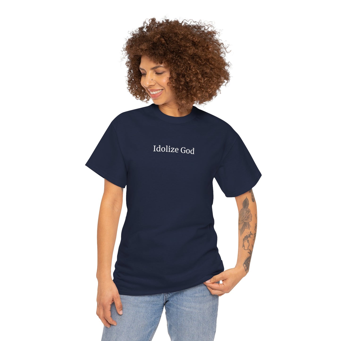 Navy Blue Idolize God T-Shirt