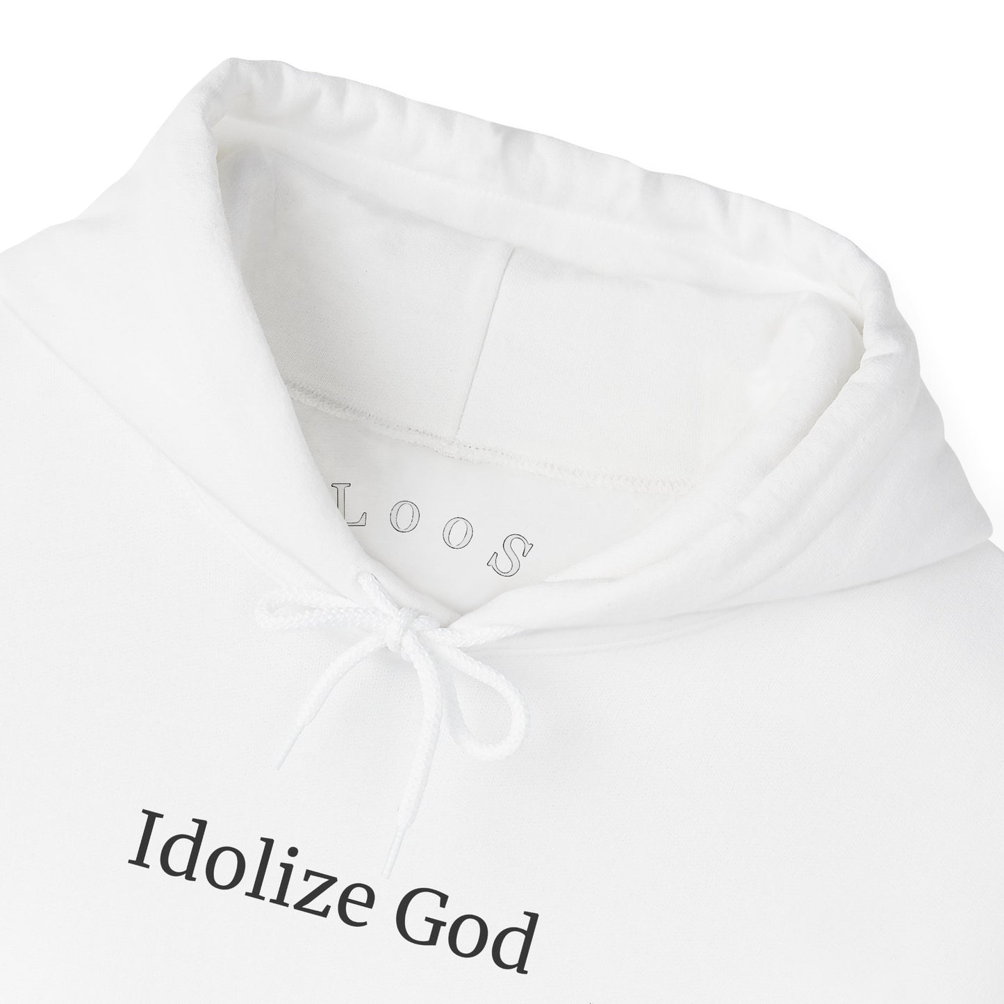 White Idolize God Hoodie