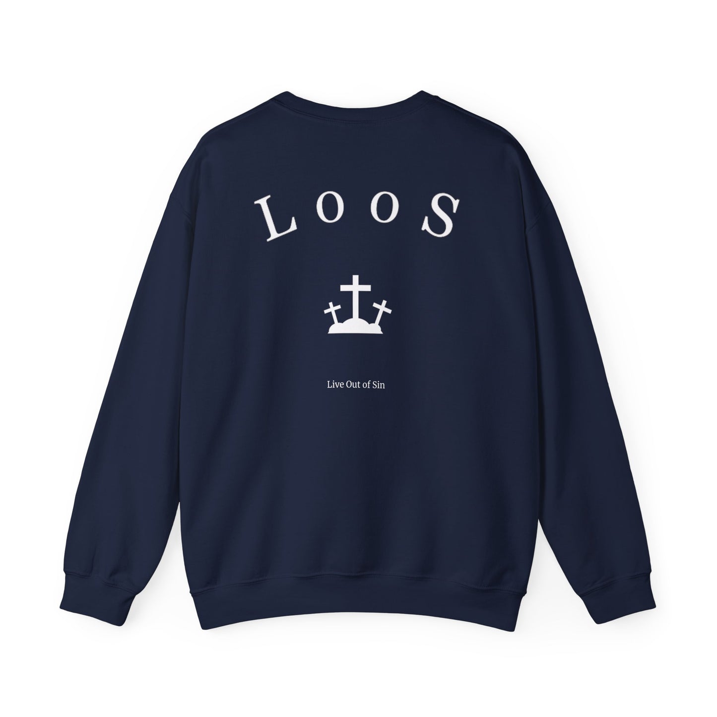 Navy Blue Idolize God Crew Sweatshirt